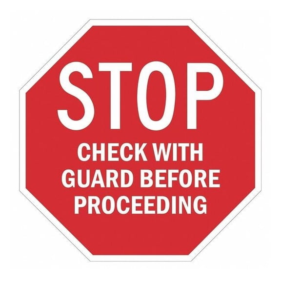 Lyle Reflective Visitors Sign,24x24in,Alumin T1-6236-HI_24x24