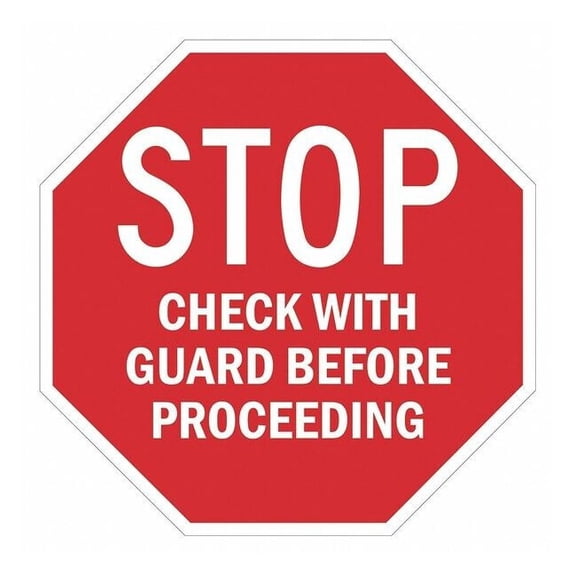 Lyle Reflective Visitors Sign,24x24in,Alumin T1-6236-HI_24x24