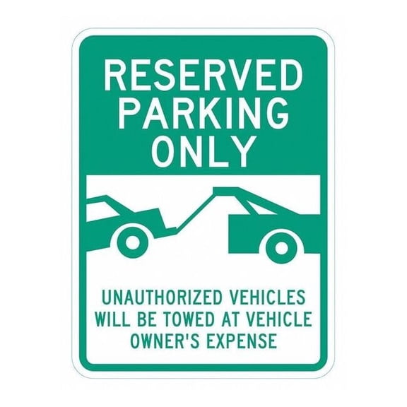 Lyle Reserved Parking Sign,24" x 18, T1-6286-EG_18x24 T1-6286-EG_18x24