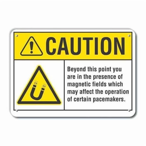 Lyle Rflctv Magnetic Fields Caut Sign,10x14in LCU3-0025-RA_14x10