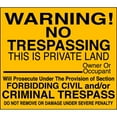 thumbnail image 1 of Lyle Rflctv No Trespassing Warn Sign,12x12in NT-035-12HA, 1 of 1
