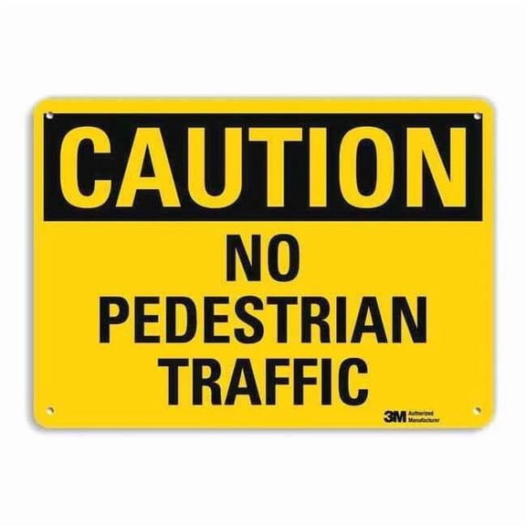 Safety Sign, 10 in H, 14 in W, Plastic, Horizontal Rectangle, English, U4-1543-RA_14X10