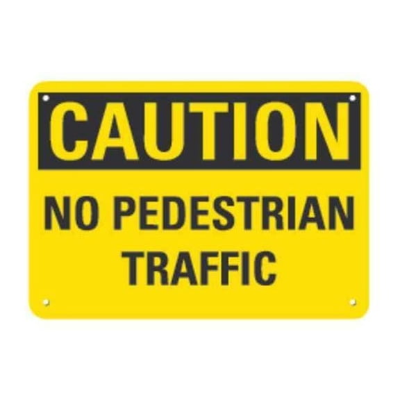 Lyle Rflctv Pedestrian Trfc Caut Sign,10x14in LCU3-0279-RA_14x10