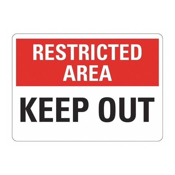 Lyle Rflctv Restricted Area Sign,10x14in,Alum LCU1-0165-RA_14x10