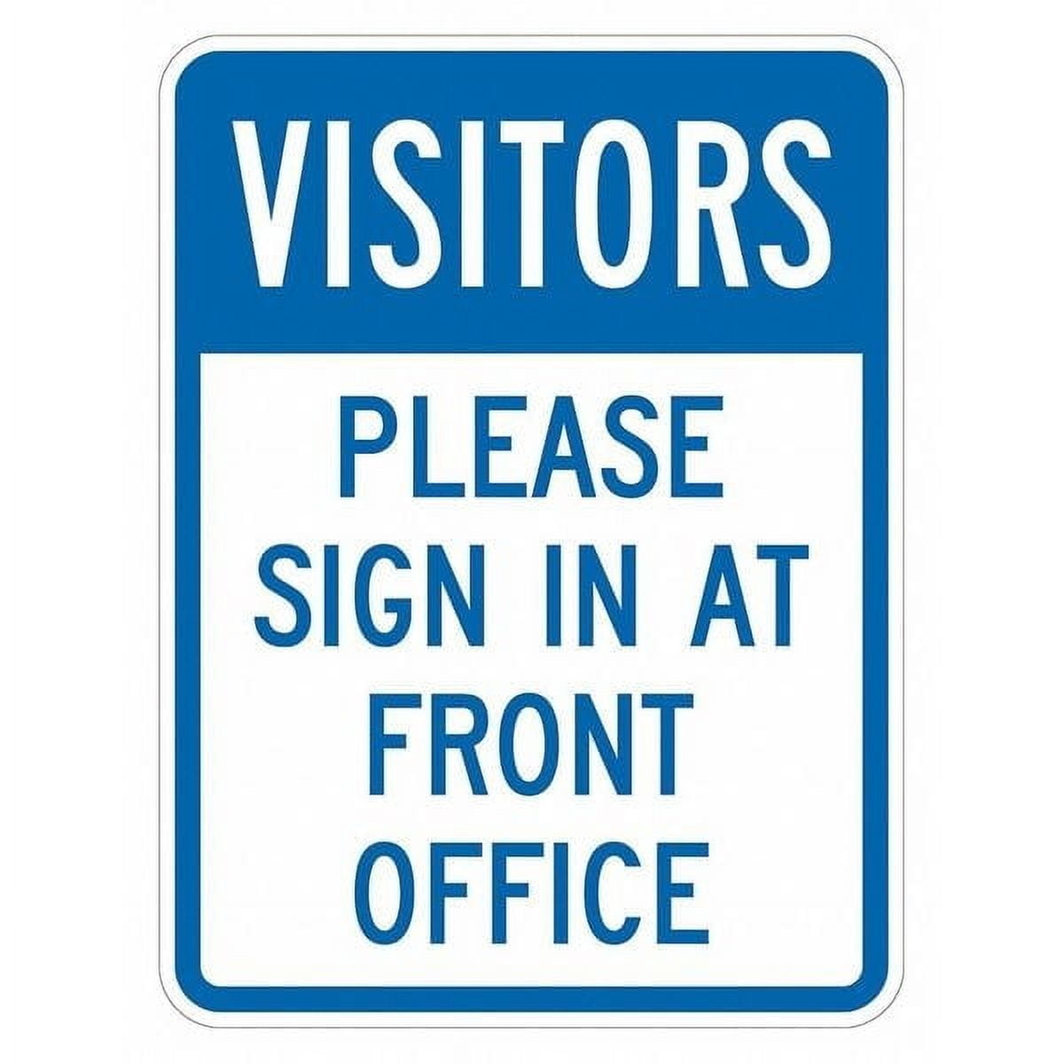 Lyle Rflctv Visitors Sign,18x12in,Aluminum T1-6122-EG_12x18 - Walmart.com