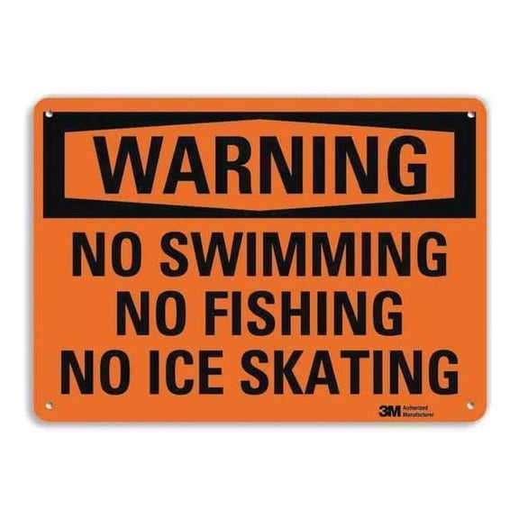 Safety Sign, 10 in Height, 14 in Width, Aluminum, Vertical Rectangle, English