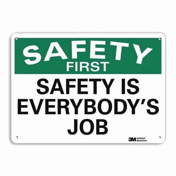 Safety Sign, 10 in Height, 14 in Width, Aluminum, Horizontal Rectangle, English, U7-1243-RA_14X10