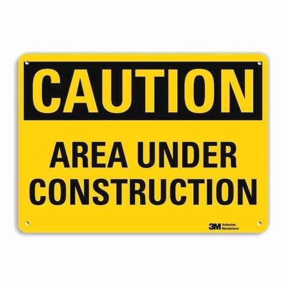 Safety Sign, 10 in Height, 14 in Width, Aluminum, Horizontal Rectangle, English, U4-1055-RA_14X10