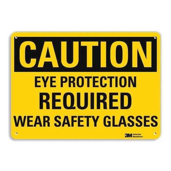 Safety Sign, 7 in Height, 10 in Width, Aluminum, Vertical Rectangle, English
