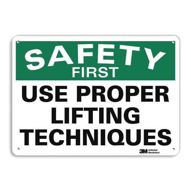 Rectangular Saefty Sign Safety Sign, 7 in Height, 10 in Width, Plastic, Vertical Rectangle ...