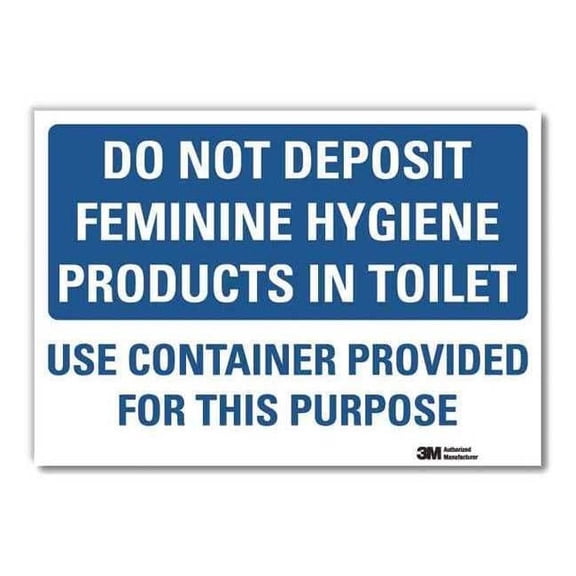 Safety  Sign, 10 in W, 7 in H, Reflective Sheeting, Blue, White