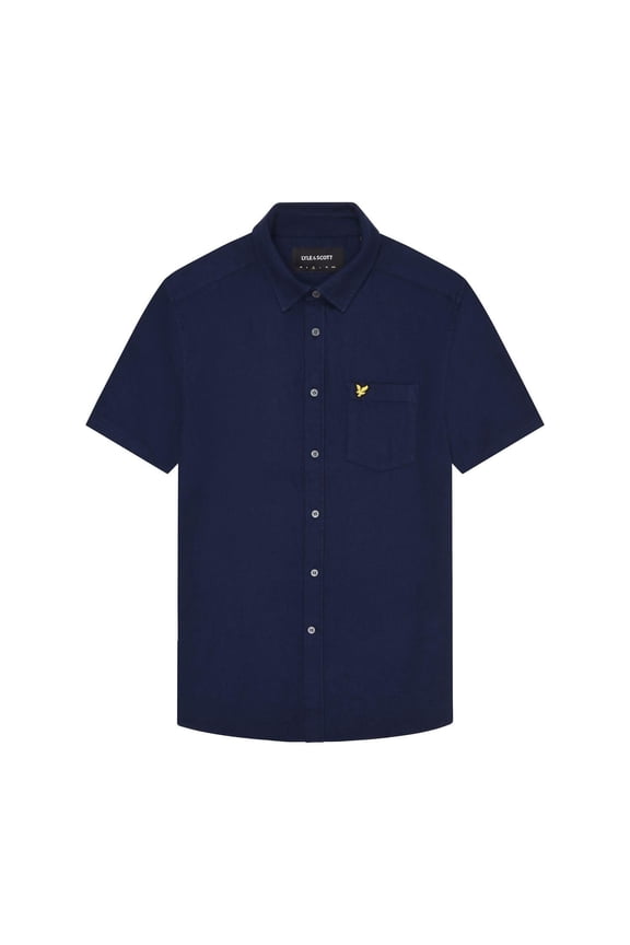 Mens Basket Weave Short-Sleeved Shirt