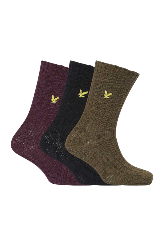 Mens Chunky Knit Socks (Pack of 3)