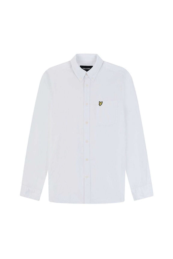 Mens Cotton Linen Button-Down Shirt