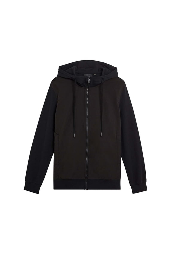 Mens Hybrid Softshell Full Zip Hoodie