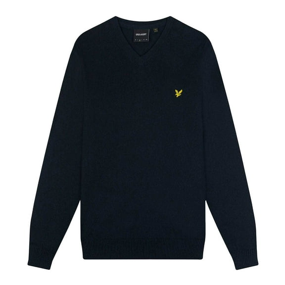 Lyle & Scott Mens Merino Cotton V Neck Sweater
