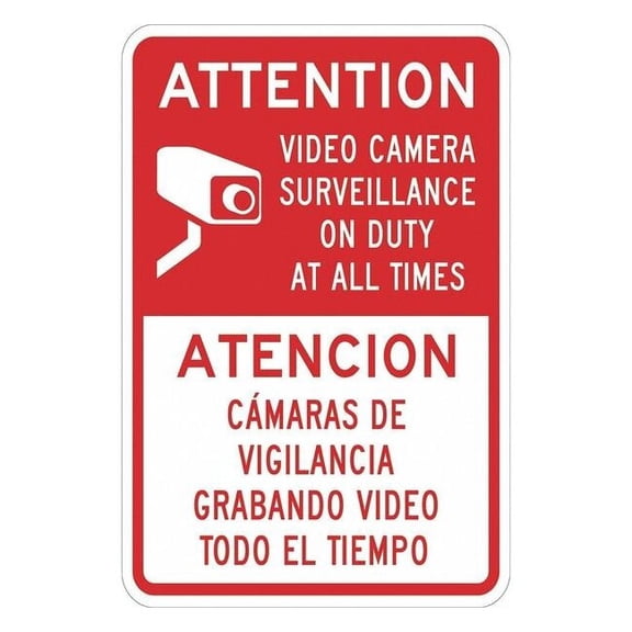 Lyle Security Sign,18 in x 12 in,Aluminum T1-1078-EG_12x18