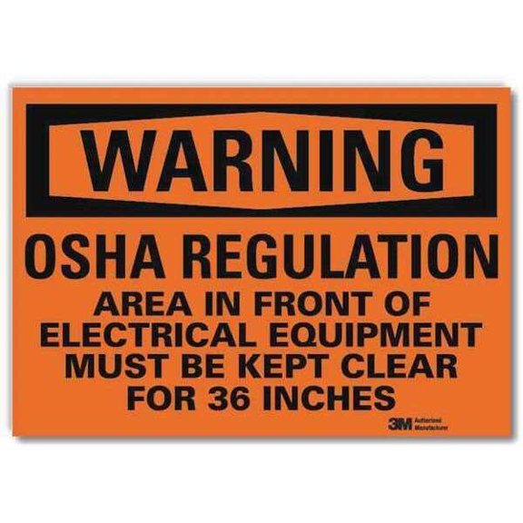 Lyle Warning Sign,Electrical Hazard,10 in. W U6-1190-RD_10X7