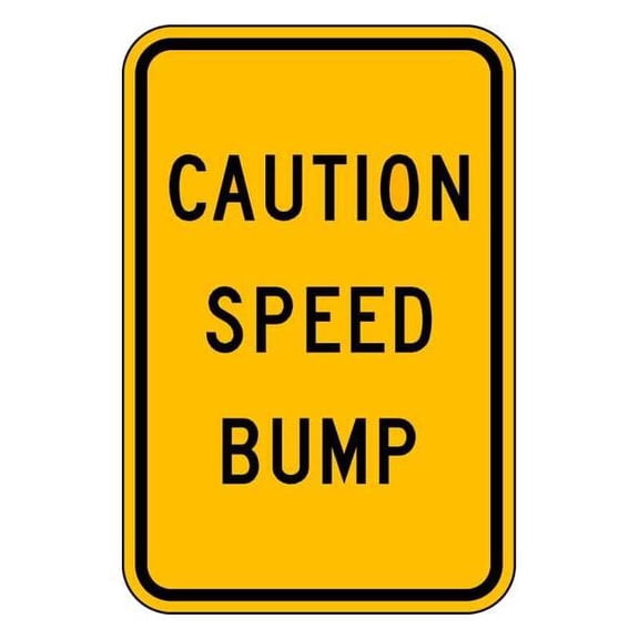 Lyle Speed Bump Traffic Sign,18" x 12" TR-035-12HA