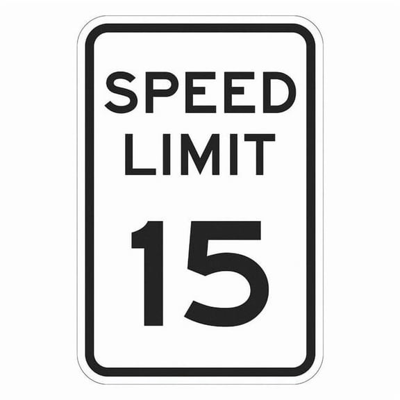 Lyle Speed Limit 15 Traffic Sign,24" x 18" T1-1012-EG_18x24