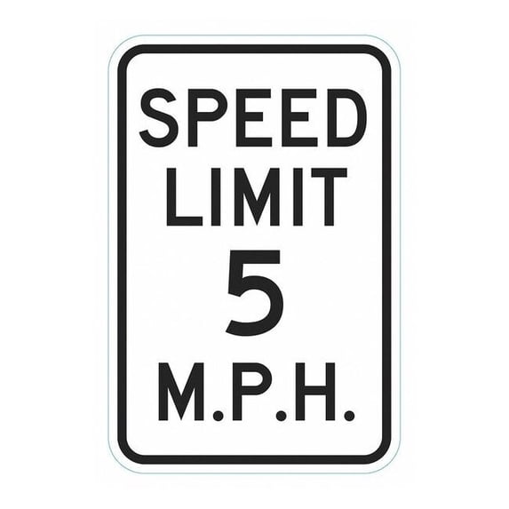 Lyle Speed Limit Traffic Sign,18" x 12" T1-6254-HI_12x18