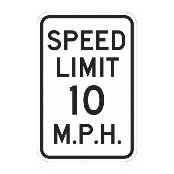 Lyle Speed Limit Traffic Sign,18" x 12" T1-6255-HI_12x18