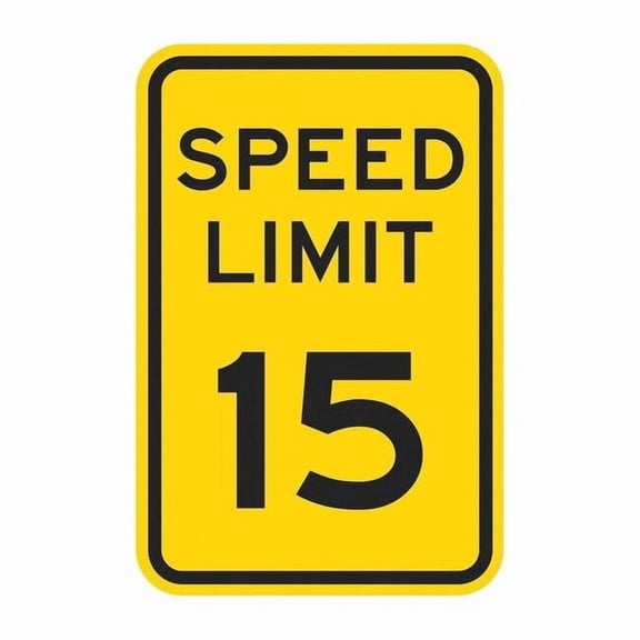 Lyle Speed Limit Warning Traffic Sign,18"x12" T1-5016-EG_12x18