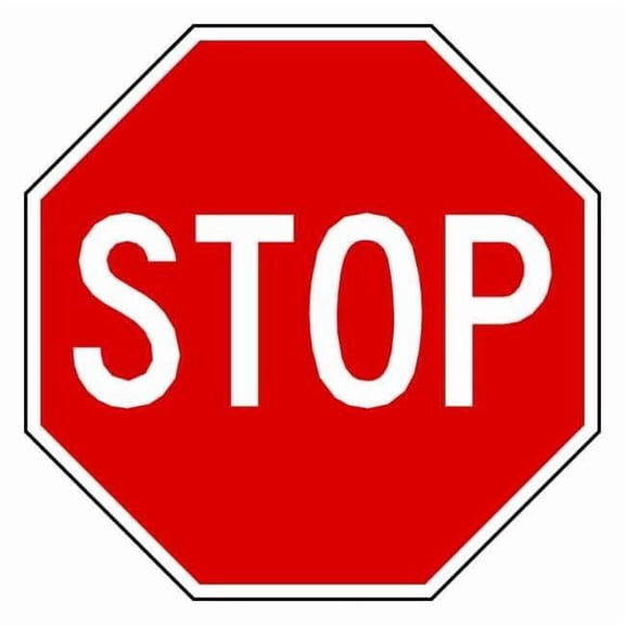 Stop Sign, 36" W, 36" H, Aluminum, Red R1-1-36HA