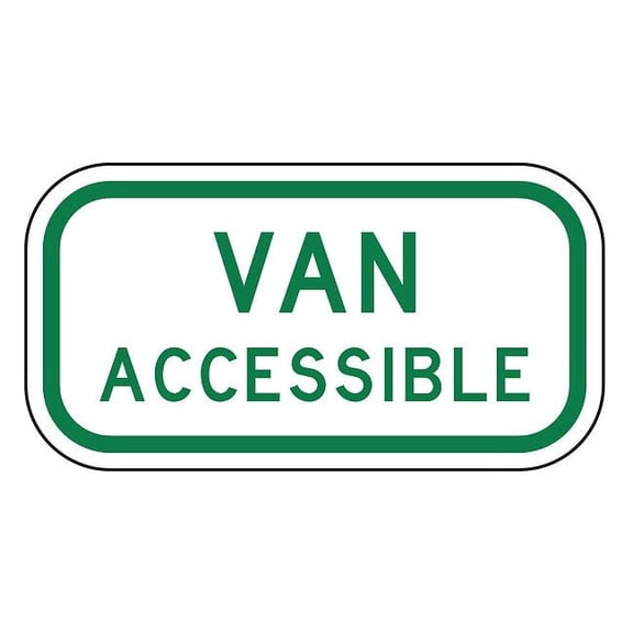 Lyle Van Accessible Parking Sign,6" x 12, R7-8A-12HA R7-8A-12HA