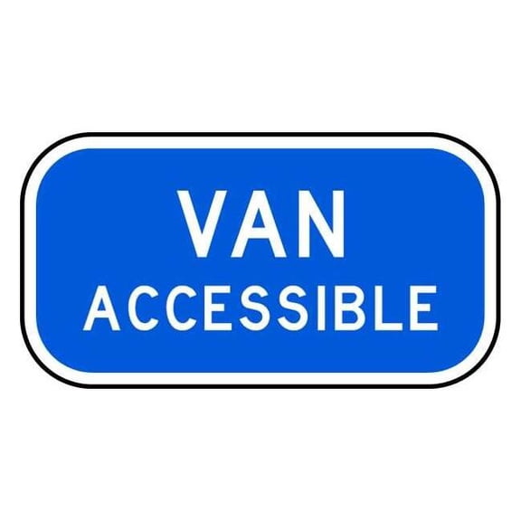Lyle Van Accessible Parking Sign,6" x 12" R7-8B-12HA