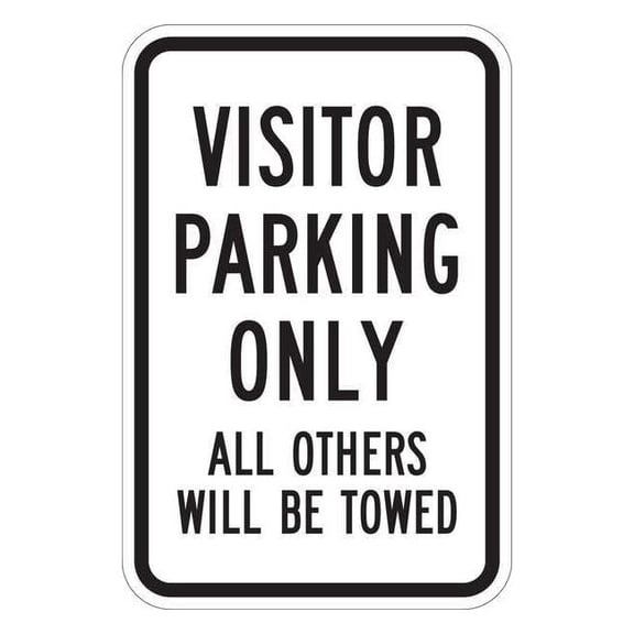 Lyle Visitor Parking Sign,18" x 12, T1-1045-HI_12x18 T1-1045-HI_12x18