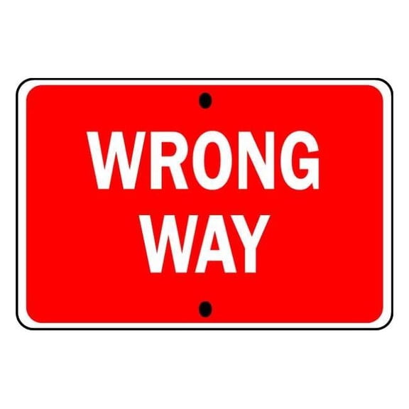 Lyle Wrong Way Traffic Sign,24" x 36" R5-1A-36DA