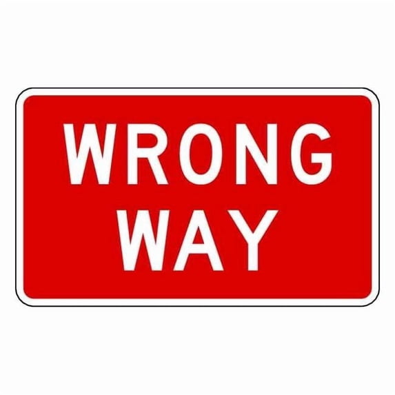 Lyle Wrong Way Traffic Sign,24" x 36" R5-1A-36HA