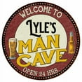thumbnail image 1 of Lyle's Man Cave 14" Round Metal Sign Kitchen Bar Wall Decor 100140035087, 1 of 1