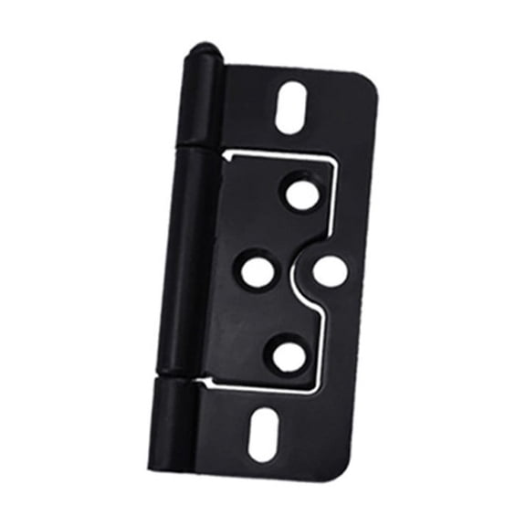 Lylong Home Essentials 1Pc 77X35Mm Iron Flush Door Hinges for Cupboard Wardrobe Cabinet Louvre Doors Black