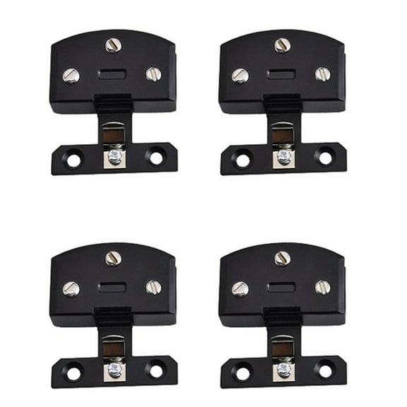 Lylong Home Essentials 4Pcs Glass Hinge Adjustable Clamp Inset Door Bathroom Shower Cabinet Cupboard Black