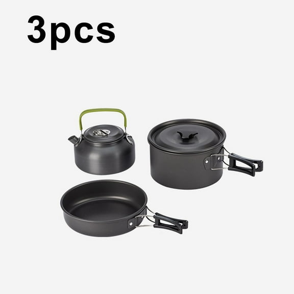 Lylong Portable Camping Cookware Set - 3-Piece Non-Stick