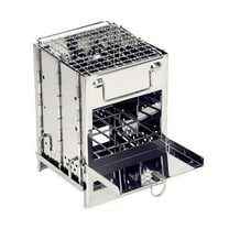 Lylong Portable Stainless Steel Mini Bbq Grill - Foldable Charcoal & Wood Stove For Camping, Outdoor Cooking & Heating, Compact Design