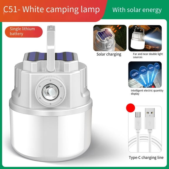 Lylong Solar Camping Lantern With Usb Charging: 4 Modes, Zoom & Long Battery Life!