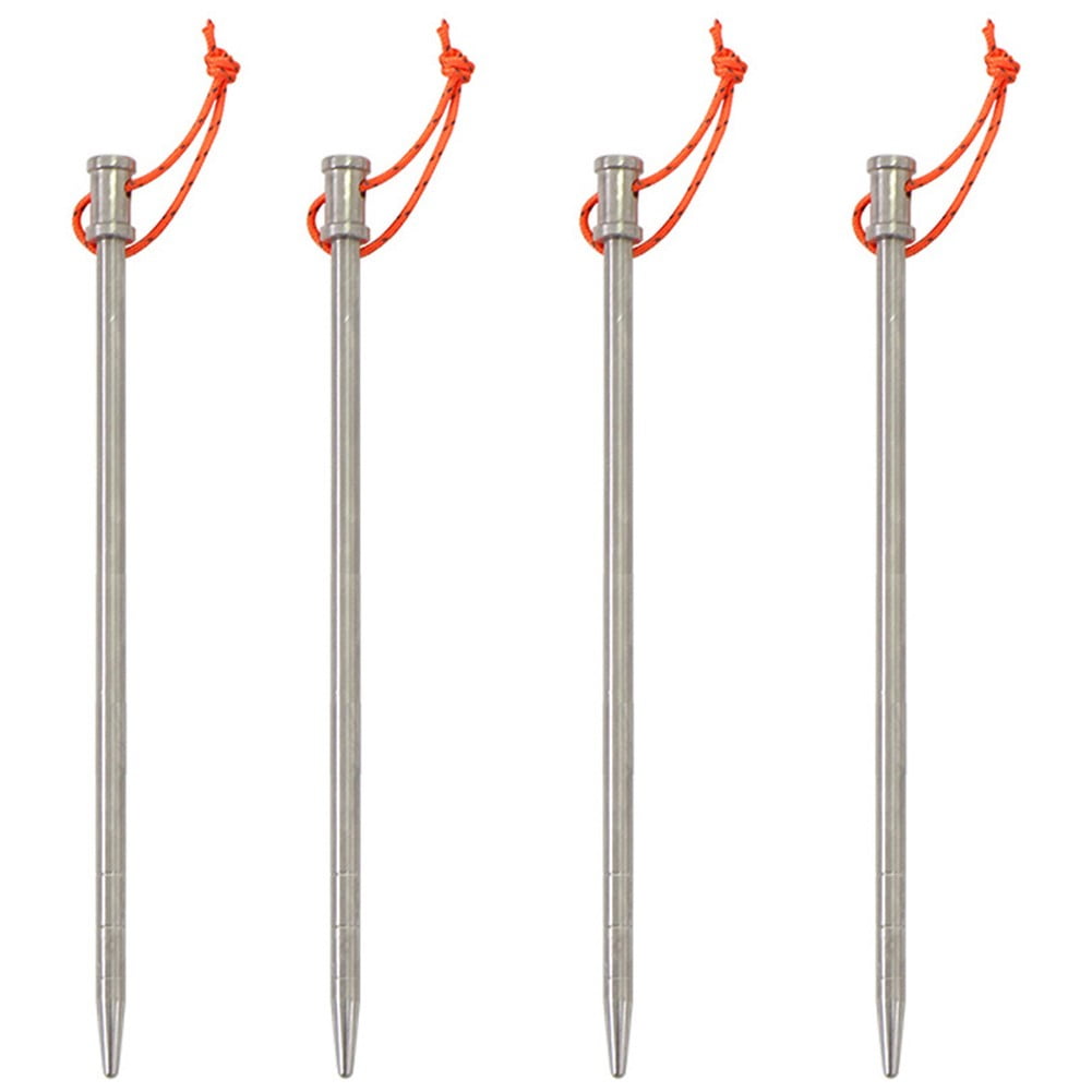 Lylong Tent Pegs With Reflective Rope Made From Lightweight Titanium Material