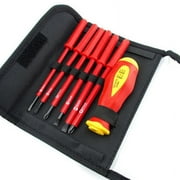 Lylong Tool Kit New 7Pcs Electrician'S Insulated Electrical Dual Head Hand Screwdriver Tool Set