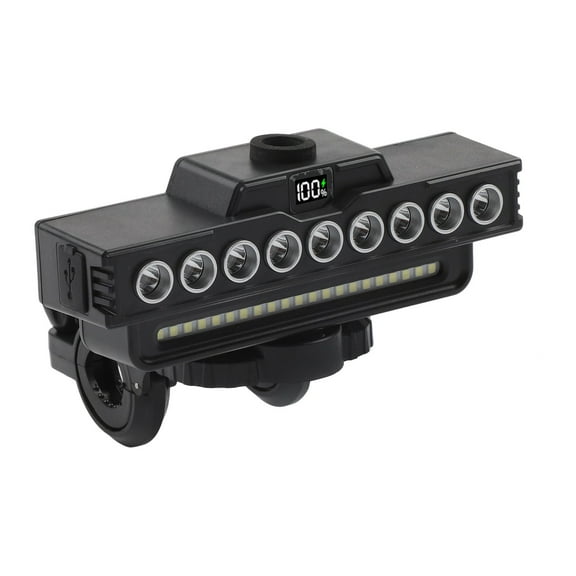 Lylong Type C 9 Led Bicycle Headlight With 7 Modes Digital Display For Cyclists