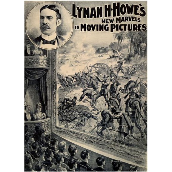 Lyman H Howe Moving Pictures Movie Canvas Art - (36 x 54)