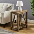 thumbnail image 1 of Lyman Reclaimed Barnwood Farmhouse A Frame Side Table by Walker Edison, 1 of 9