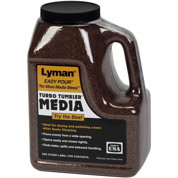 Lyman Turbo Brass Cleaning Media Treated Tufnut (Walnut) Small Easy Pour Jug 3 lb