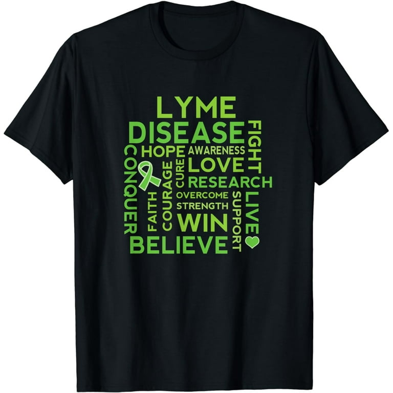 Lyme Disease Awareness Ribbon Support Walk T-Shirt Lyme Disease Awareness Ribbon Support Walk T-Shirt