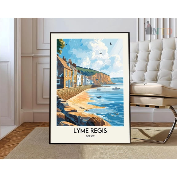 Lyme Regis Dorset England Poster, Unframed Paper Poster 8x10in