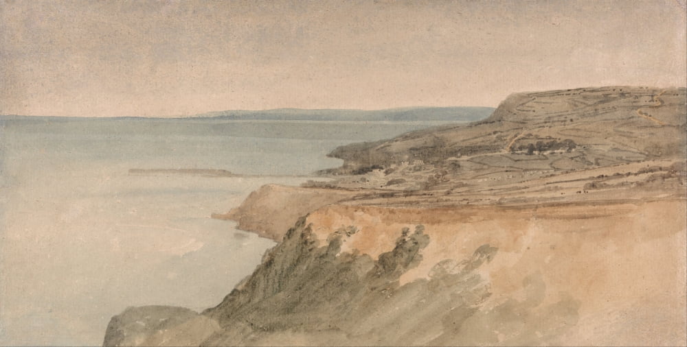 Lyme Regis Dorset c1797 Canvas Art - Thomas Girtin (18 x 24)
