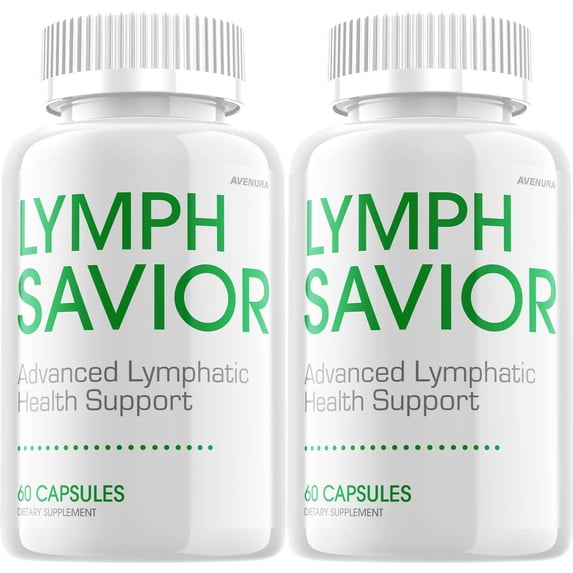 Lymph Savior Capsules – LymphSavior Pills Advanced Formula Natural Blend, Extra Strength, 2 Pack, 120 Capsules