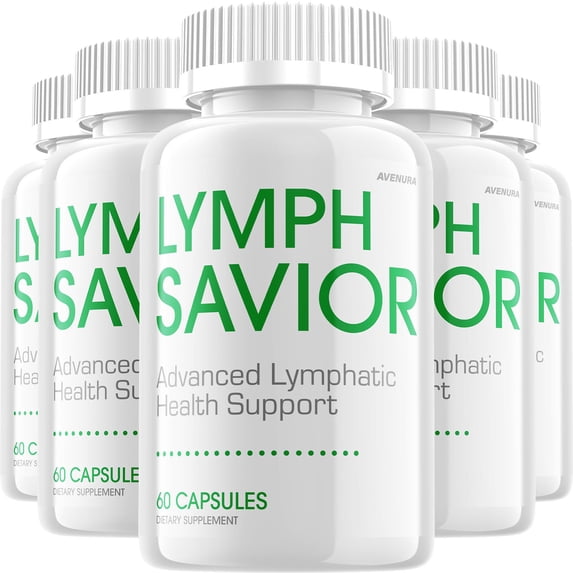 Lymph Savior Capsules – LymphSavior Pills Advanced Formula Natural Blend, Extra Strength, 5 Pack, 300 Capsules